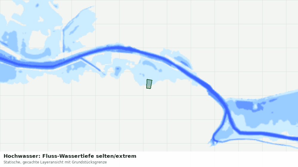 Statische Kartenansicht: Hochwasser: Fluss-Wassertiefe selten/extrem