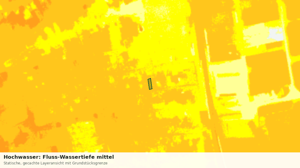 Statische Kartenansicht: Hochwasser: Fluss-Wassertiefe mittel