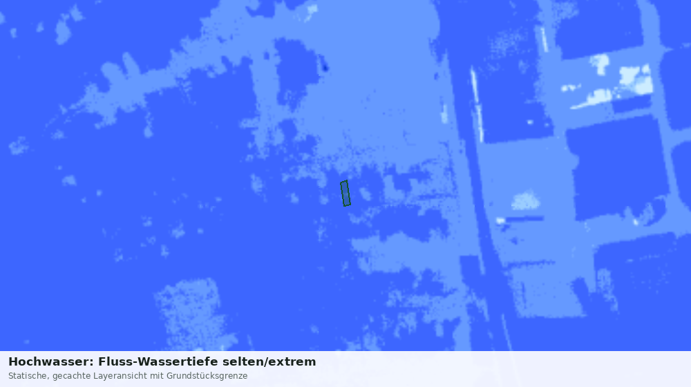 Statische Kartenansicht: Hochwasser: Fluss-Wassertiefe selten/extrem
