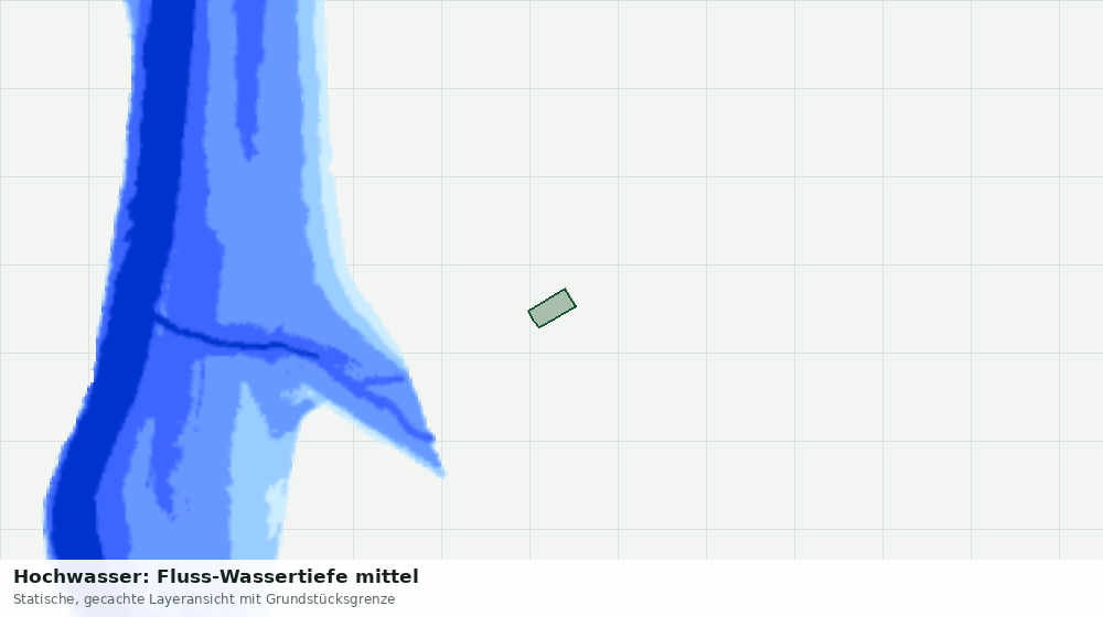 Statische Kartenansicht: Hochwasser: Fluss-Wassertiefe mittel