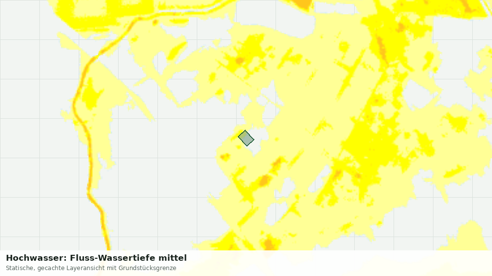 Statische Kartenansicht: Hochwasser: Fluss-Wassertiefe mittel