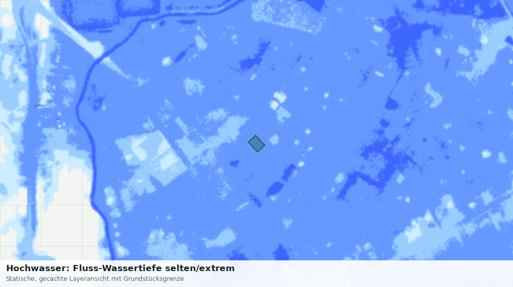 Statische Kartenansicht: Hochwasser: Fluss-Wassertiefe selten/extrem