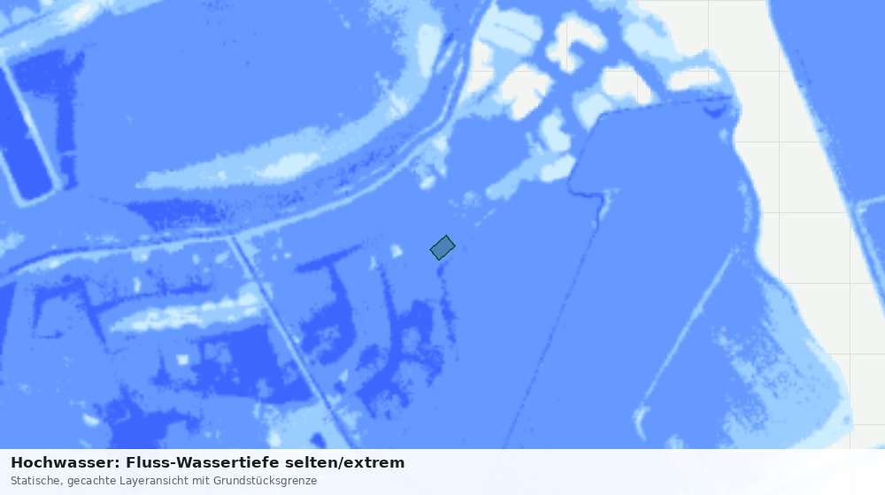 Statische Kartenansicht: Hochwasser: Fluss-Wassertiefe selten/extrem