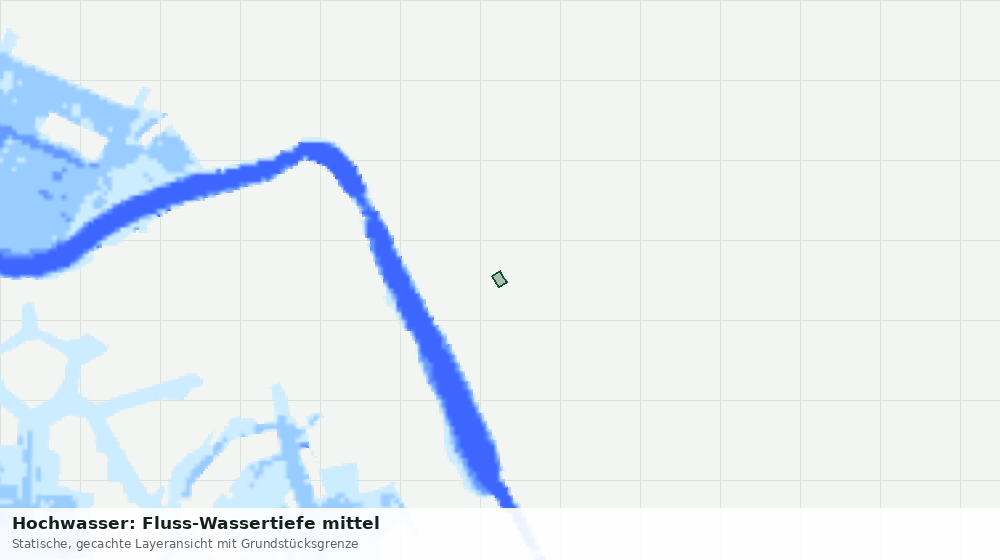 Statische Kartenansicht: Hochwasser: Fluss-Wassertiefe mittel