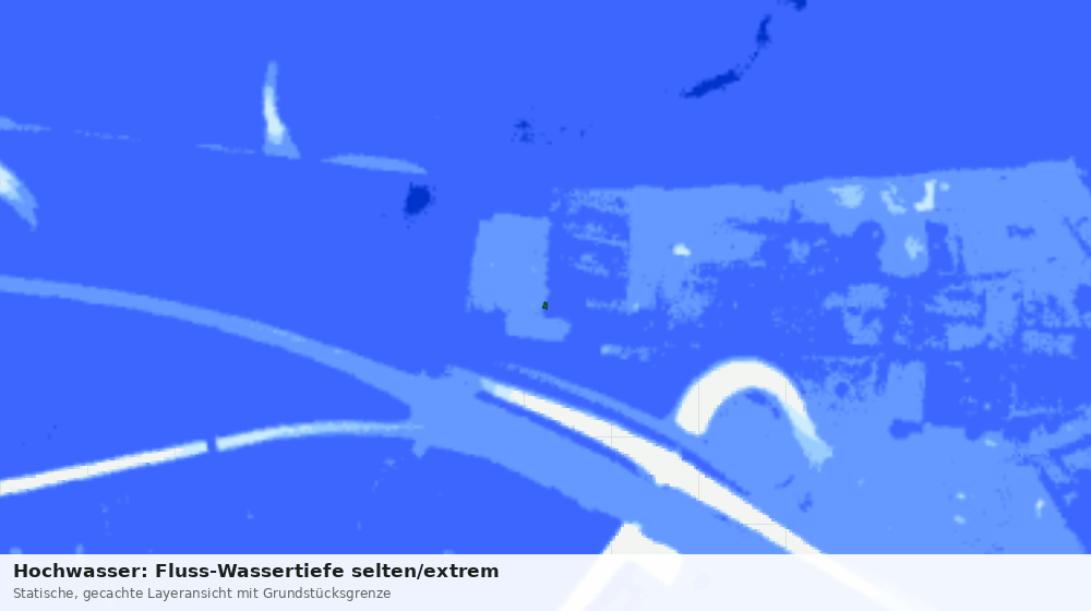 Statische Kartenansicht: Hochwasser: Fluss-Wassertiefe selten/extrem