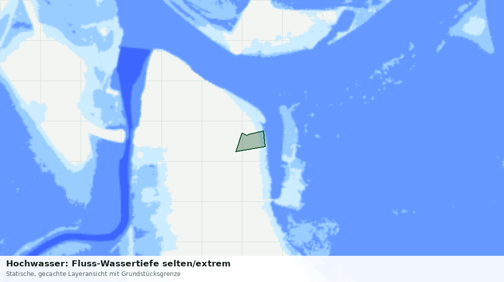 Statische Kartenansicht: Hochwasser: Fluss-Wassertiefe selten/extrem