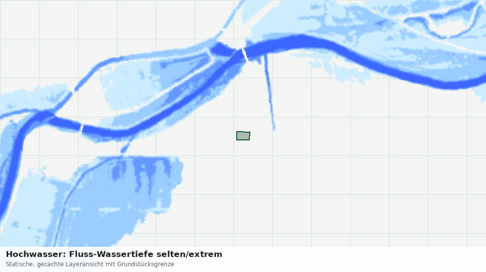 Statische Kartenansicht: Hochwasser: Fluss-Wassertiefe selten/extrem