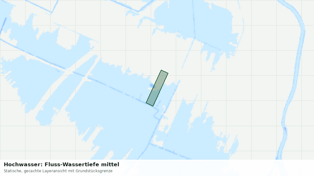 Statische Kartenansicht: Hochwasser: Fluss-Wassertiefe mittel