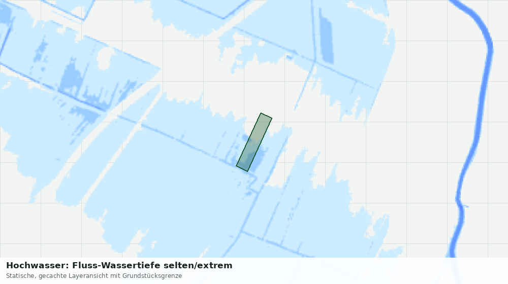 Statische Kartenansicht: Hochwasser: Fluss-Wassertiefe selten/extrem