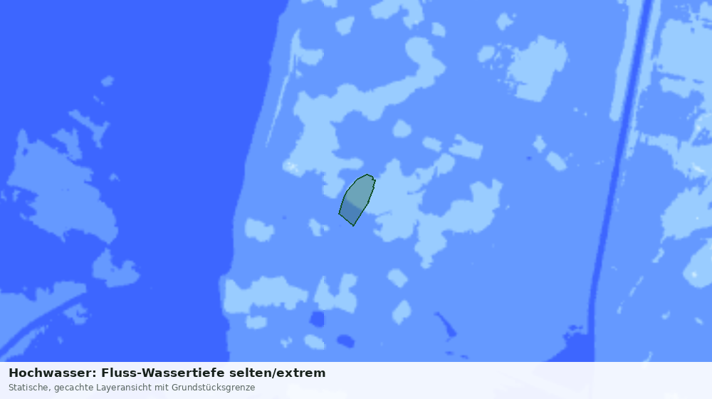 Statische Kartenansicht: Hochwasser: Fluss-Wassertiefe selten/extrem
