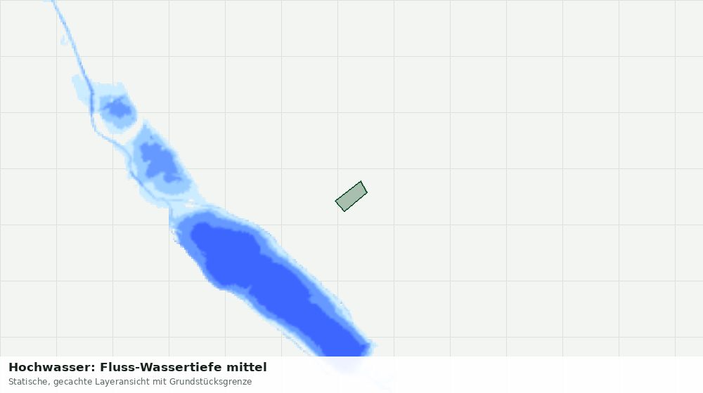 Statische Kartenansicht: Hochwasser: Fluss-Wassertiefe mittel