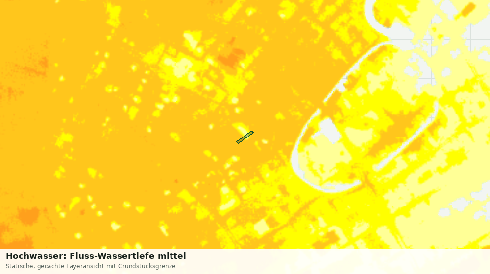 Statische Kartenansicht: Hochwasser: Fluss-Wassertiefe mittel