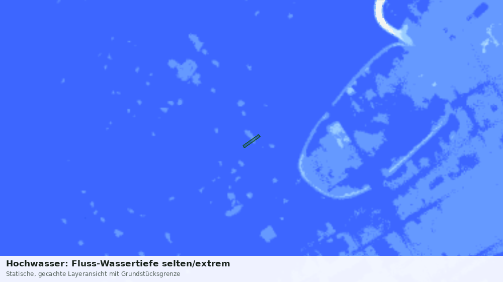 Statische Kartenansicht: Hochwasser: Fluss-Wassertiefe selten/extrem