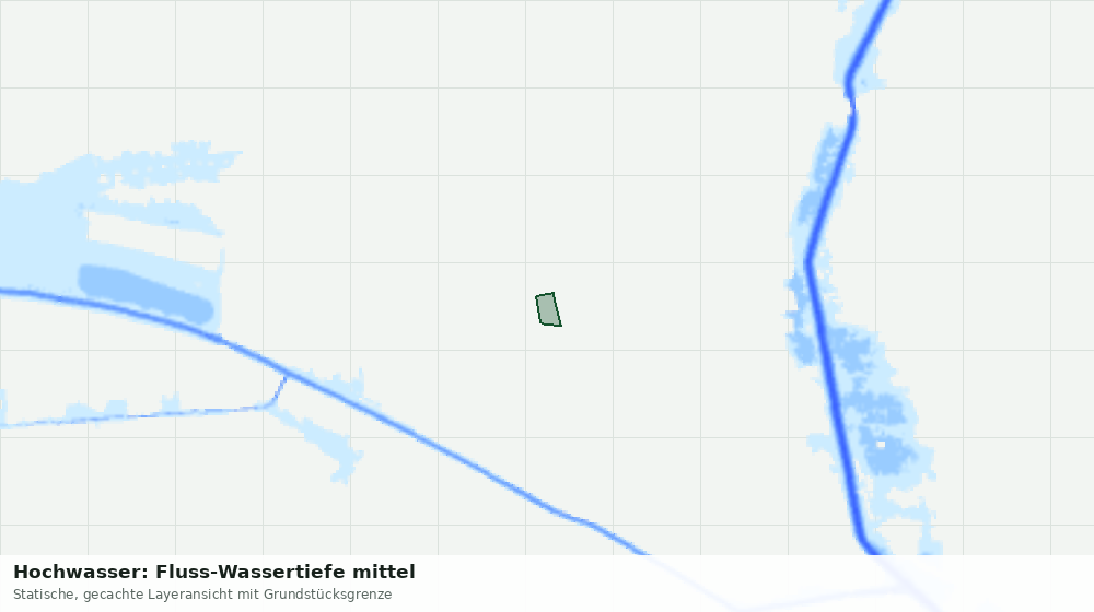 Statische Kartenansicht: Hochwasser: Fluss-Wassertiefe mittel