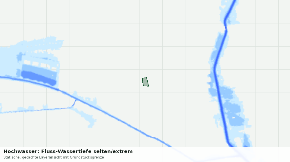 Statische Kartenansicht: Hochwasser: Fluss-Wassertiefe selten/extrem