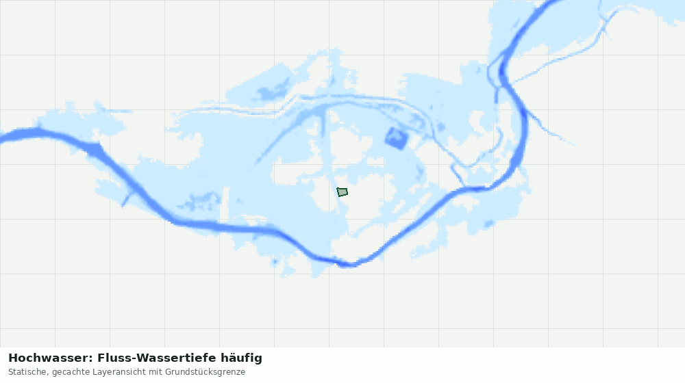 Statische Kartenansicht: Hochwasser: Fluss-Wassertiefe häufig