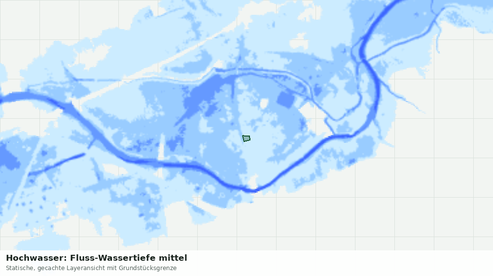 Statische Kartenansicht: Hochwasser: Fluss-Wassertiefe mittel