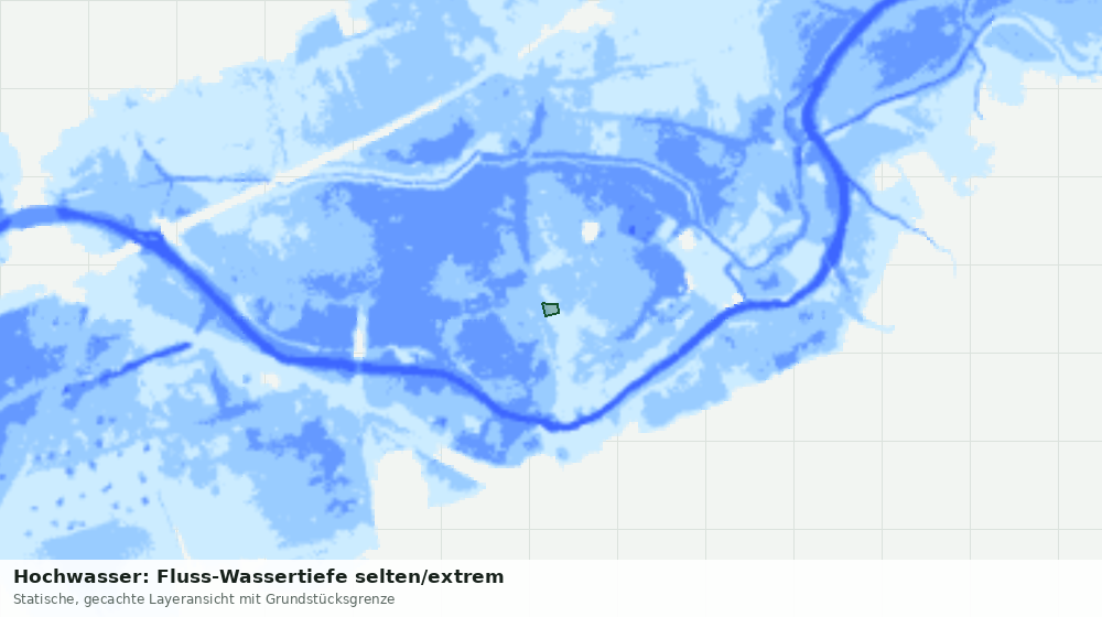 Statische Kartenansicht: Hochwasser: Fluss-Wassertiefe selten/extrem