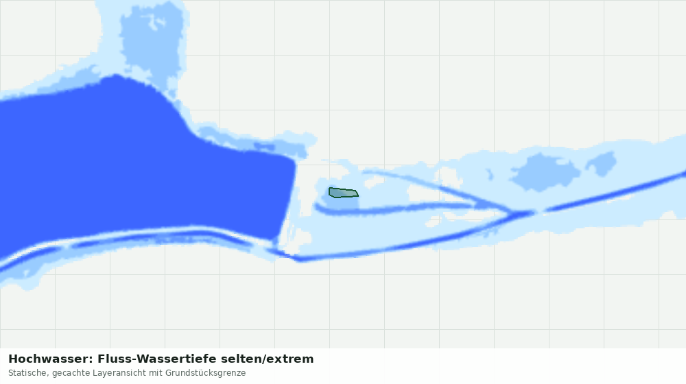 Statische Kartenansicht: Hochwasser: Fluss-Wassertiefe selten/extrem