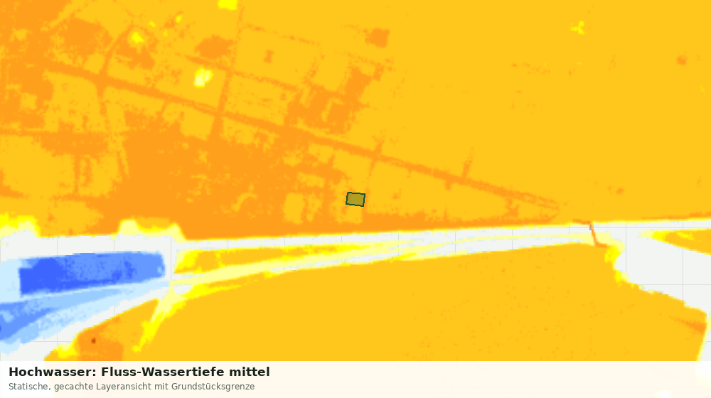 Statische Kartenansicht: Hochwasser: Fluss-Wassertiefe mittel