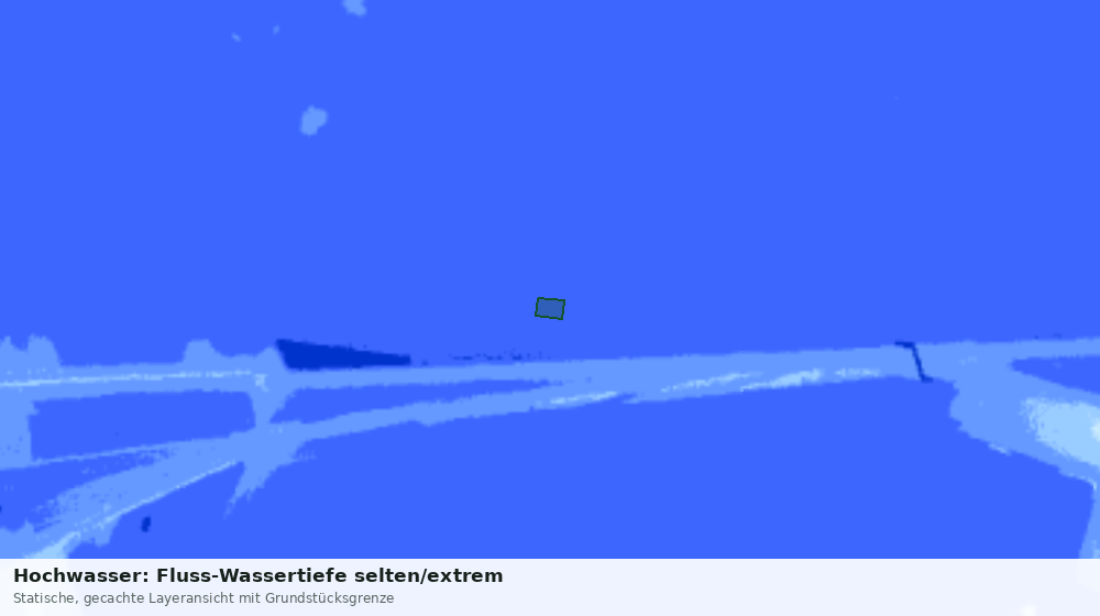 Statische Kartenansicht: Hochwasser: Fluss-Wassertiefe selten/extrem