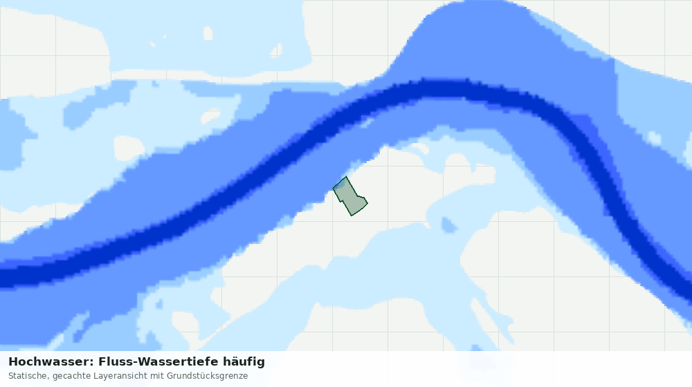 Statische Kartenansicht: Hochwasser: Fluss-Wassertiefe häufig