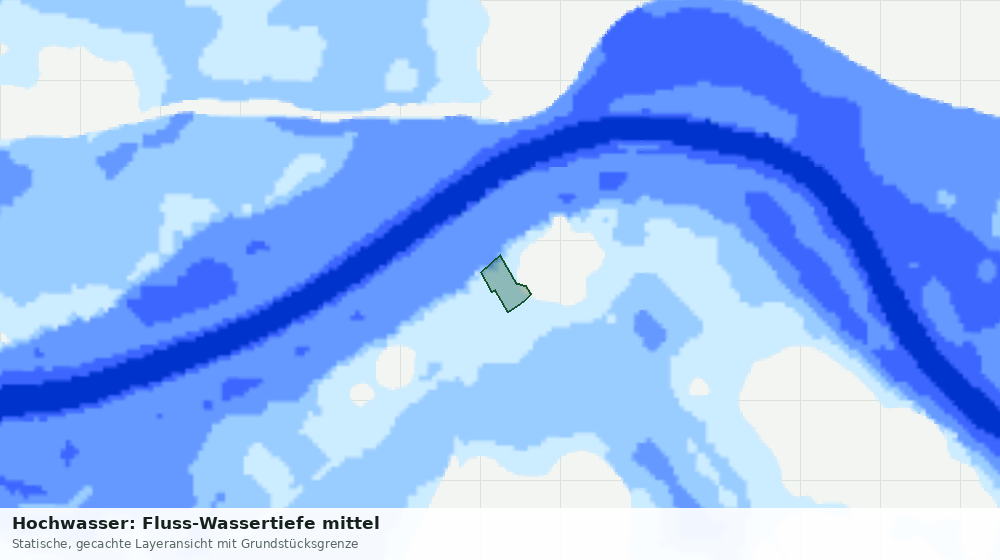 Statische Kartenansicht: Hochwasser: Fluss-Wassertiefe mittel