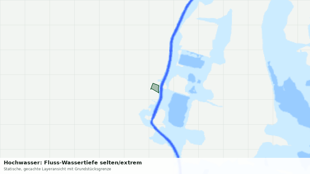 Statische Kartenansicht: Hochwasser: Fluss-Wassertiefe selten/extrem