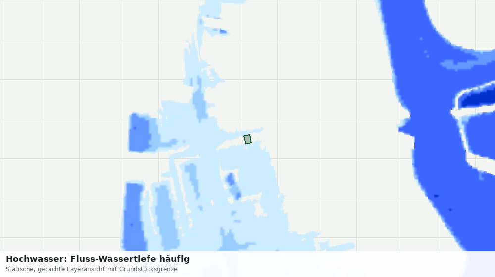 Statische Kartenansicht: Hochwasser: Fluss-Wassertiefe häufig