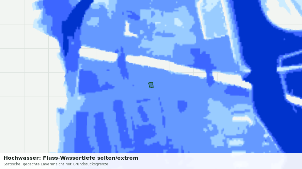 Statische Kartenansicht: Hochwasser: Fluss-Wassertiefe selten/extrem