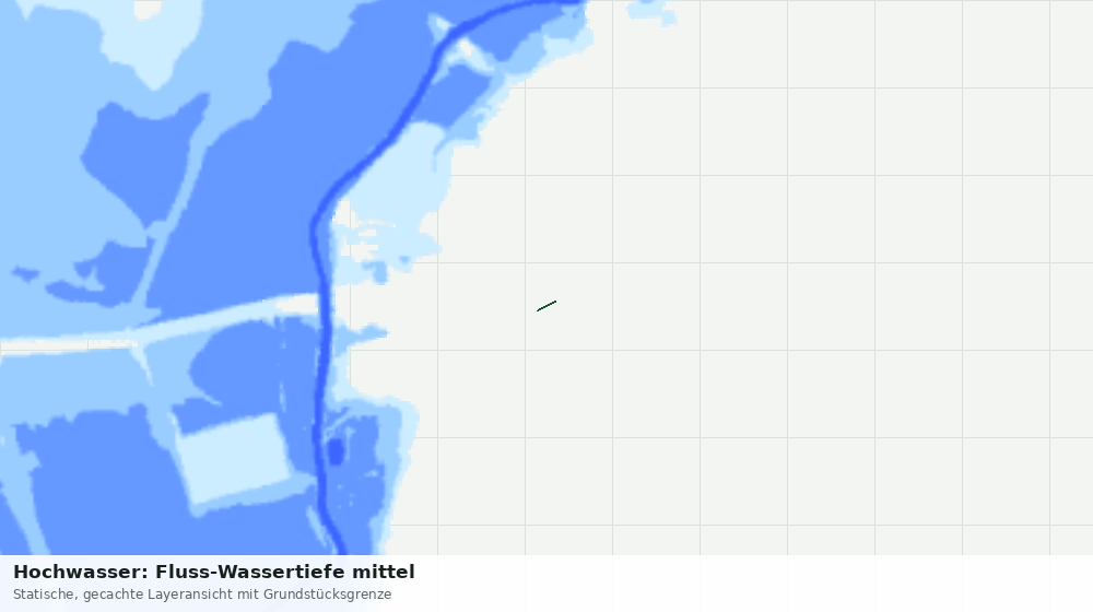 Statische Kartenansicht: Hochwasser: Fluss-Wassertiefe mittel
