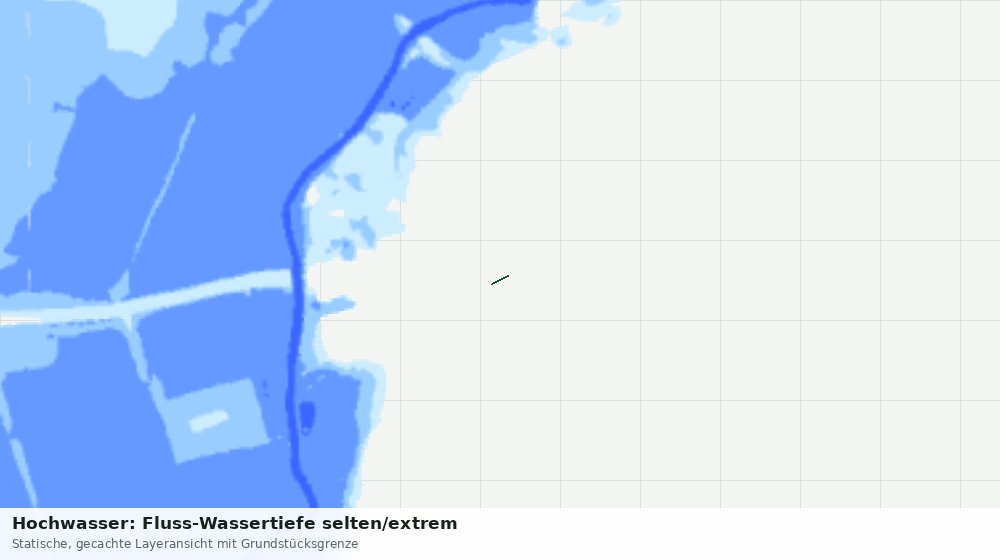 Statische Kartenansicht: Hochwasser: Fluss-Wassertiefe selten/extrem