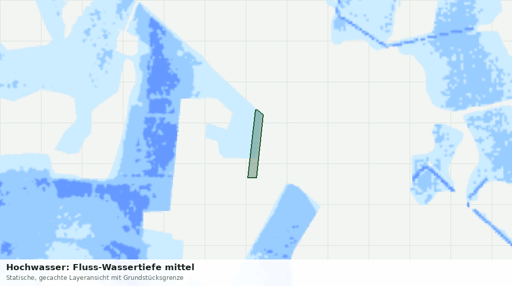 Statische Kartenansicht: Hochwasser: Fluss-Wassertiefe mittel