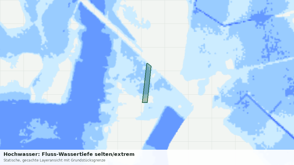 Statische Kartenansicht: Hochwasser: Fluss-Wassertiefe selten/extrem