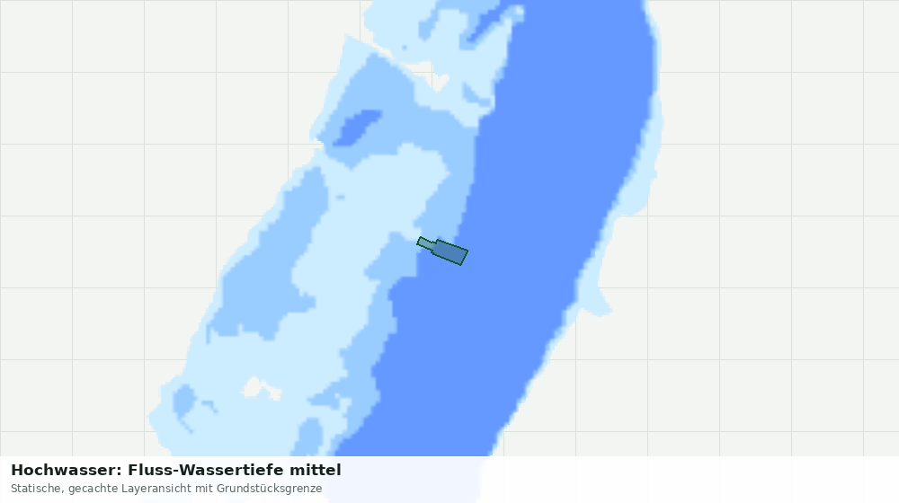 Statische Kartenansicht: Hochwasser: Fluss-Wassertiefe mittel