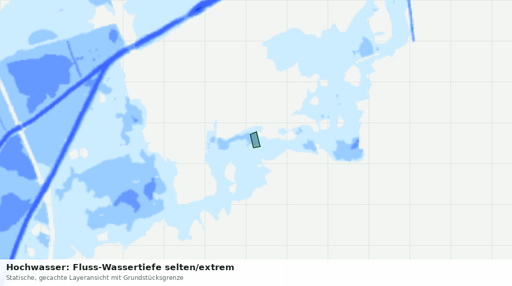 Statische Kartenansicht: Hochwasser: Fluss-Wassertiefe selten/extrem