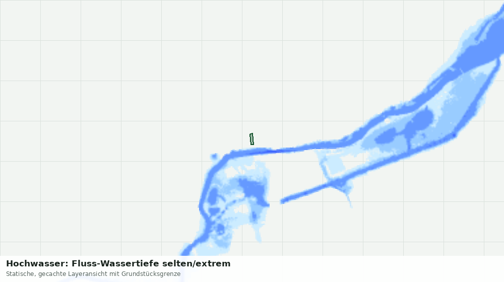 Statische Kartenansicht: Hochwasser: Fluss-Wassertiefe selten/extrem