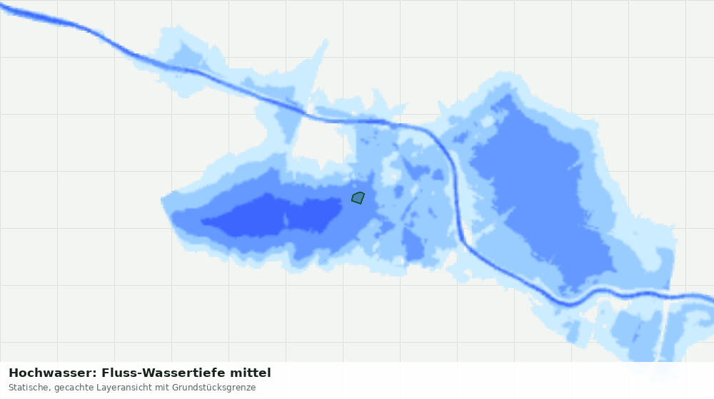 Statische Kartenansicht: Hochwasser: Fluss-Wassertiefe mittel