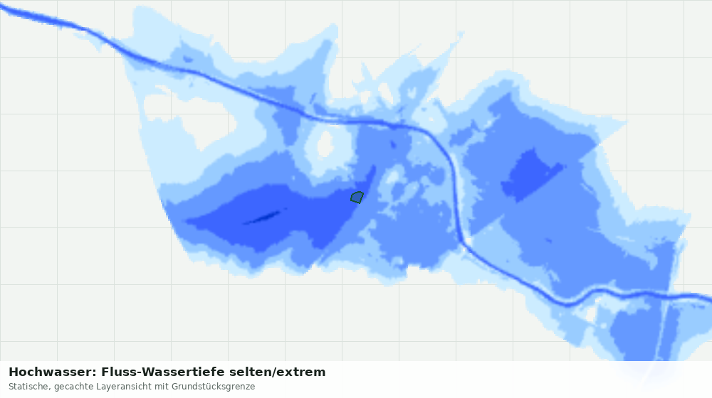 Statische Kartenansicht: Hochwasser: Fluss-Wassertiefe selten/extrem