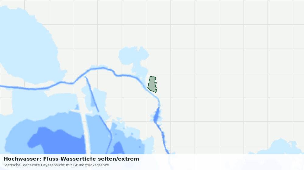 Statische Kartenansicht: Hochwasser: Fluss-Wassertiefe selten/extrem