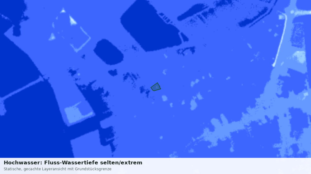 Statische Kartenansicht: Hochwasser: Fluss-Wassertiefe selten/extrem
