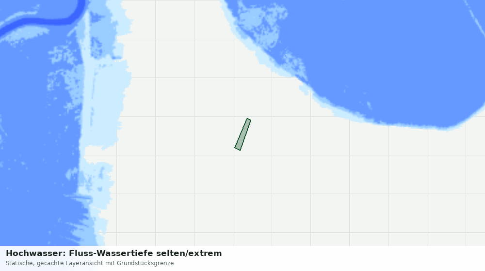 Statische Kartenansicht: Hochwasser: Fluss-Wassertiefe selten/extrem