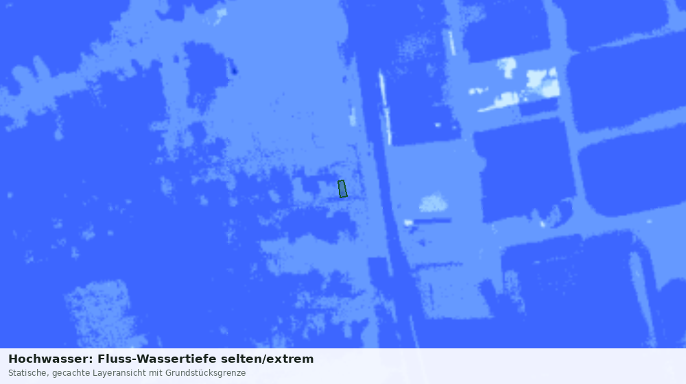 Statische Kartenansicht: Hochwasser: Fluss-Wassertiefe selten/extrem