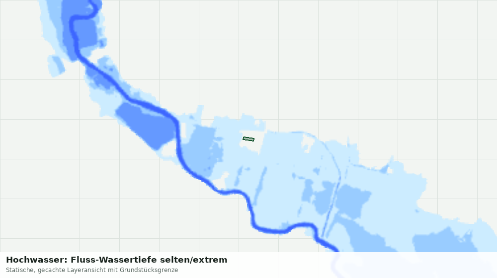 Statische Kartenansicht: Hochwasser: Fluss-Wassertiefe selten/extrem