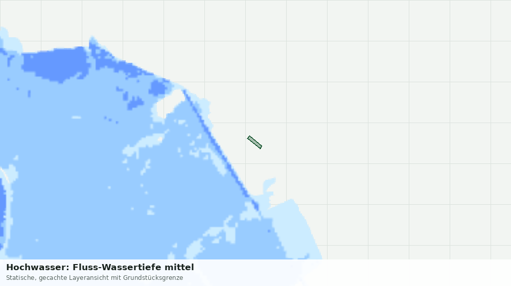 Statische Kartenansicht: Hochwasser: Fluss-Wassertiefe mittel