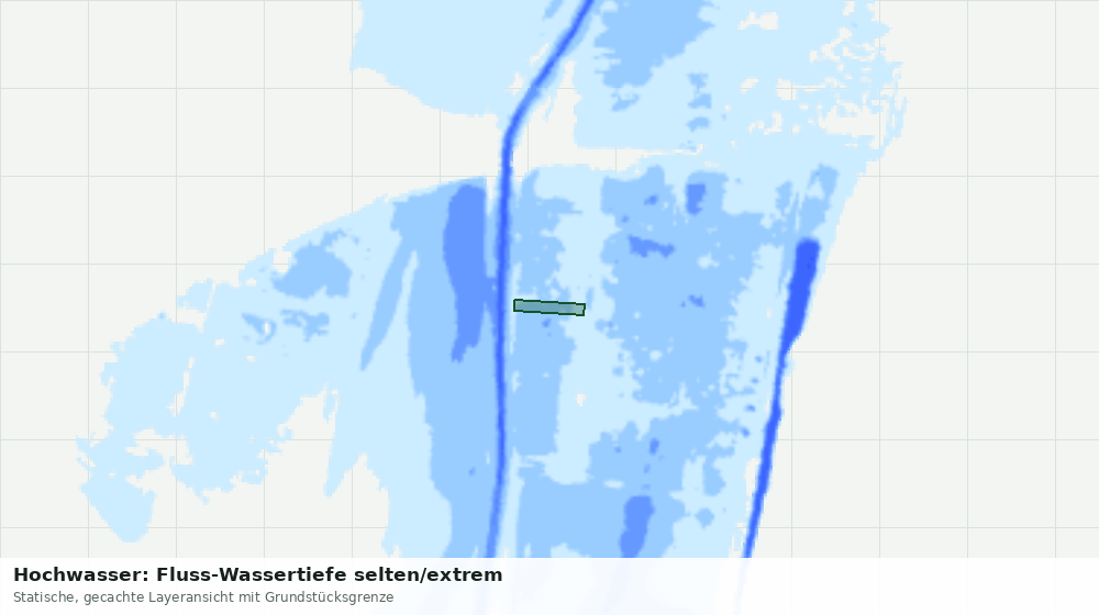 Statische Kartenansicht: Hochwasser: Fluss-Wassertiefe selten/extrem