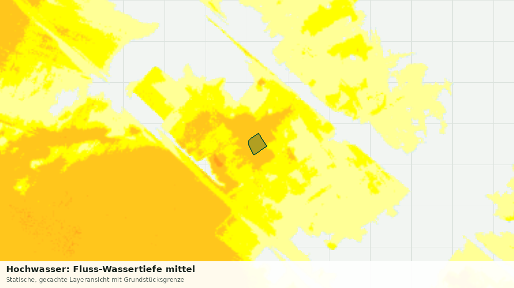 Statische Kartenansicht: Hochwasser: Fluss-Wassertiefe mittel
