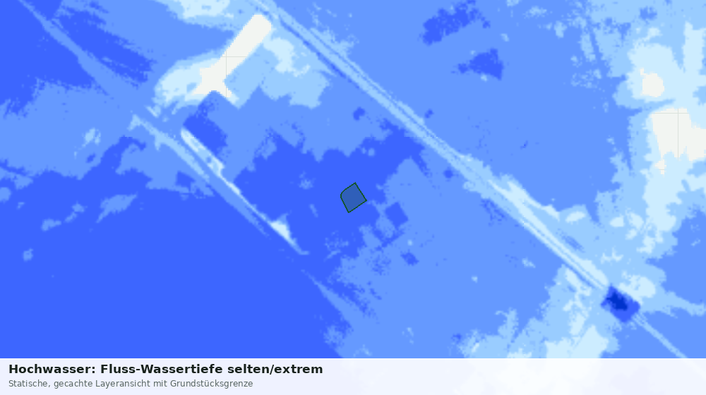 Statische Kartenansicht: Hochwasser: Fluss-Wassertiefe selten/extrem