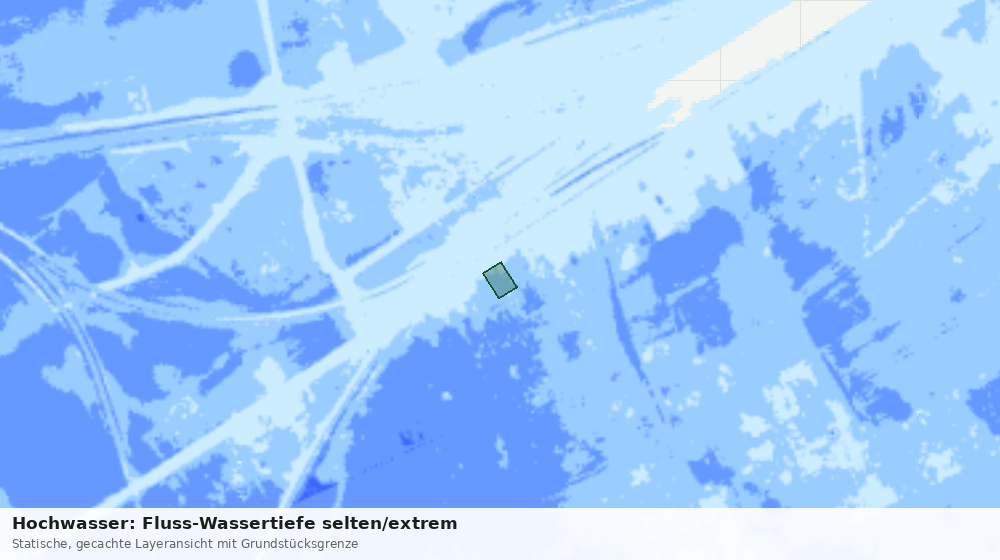 Statische Kartenansicht: Hochwasser: Fluss-Wassertiefe selten/extrem