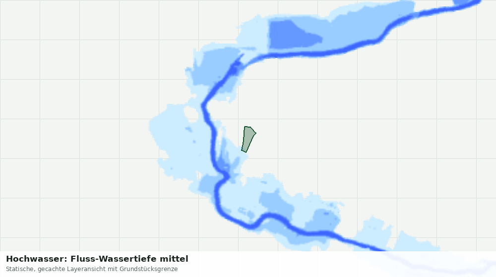 Statische Kartenansicht: Hochwasser: Fluss-Wassertiefe mittel